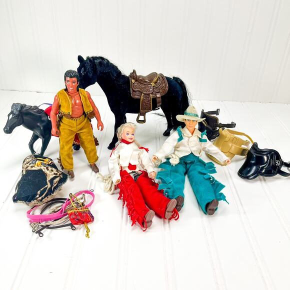 Rare Retired Breyer #7002 Horse and Rider Set Ponies Saddle Male and Female Doll - Picture 2 of 11
